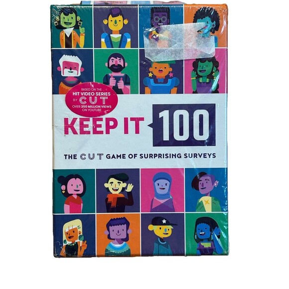Keep It 100 The Cut Game of Surprising Surveys Party Card Game NEW Sealed - Picture 1 of 4